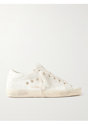 Golden Goose - Super-star Distressed Canvas Sneakers - Neutrals - IT35,IT36,IT37,IT38,IT39,IT40,IT41,IT42