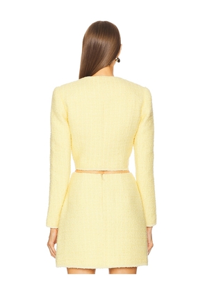 SAU LEE Abbie Tweed Jacket in Lemon. Size 00. Also in 4, 8, 12.