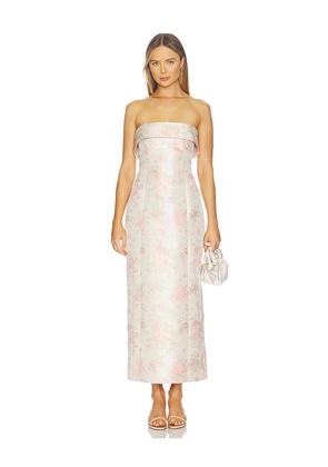 Stone Cold Fox x REVOLVE Cathy Midi Dress in Ivory. Size L. Also in M, S, XL, XS, XXS.