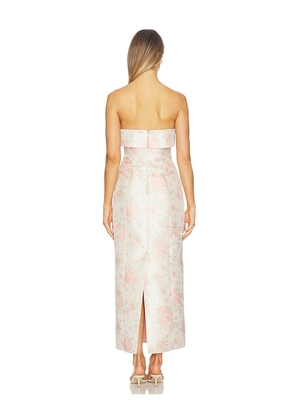 Stone Cold Fox x REVOLVE Cathy Midi Dress in Ivory. Size L. Also in XXS, XS, S, M, XL.