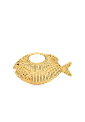 Serpui Daniel Fish Top Handle Bag in Neutral.
