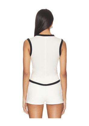 The Line by K Martine Tank Top in Cream,Black. Size L. Also in XS, S, M, XL.