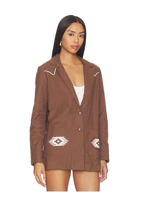 Sendero Provisions Co. The Eleanor Relaxed Western Blazer in Brown. Size L. Also in XS, S, M.