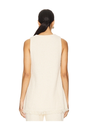 SEROYA Gav Boucle Top in Cream. Size L. Also in XS, S, M, XL.