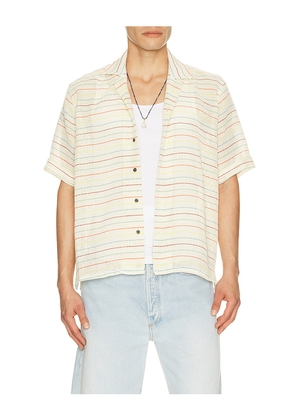 PEREGRINE Quay Cuban Collar Shirt in White. Size L. Also in S, M, XL/1X.