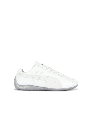 Puma Select Speedcat Anodized Sneaker in White. Size 10. Also in 6, 6.5, 7, 7.5, 8, 8.5, 9, 9.5.