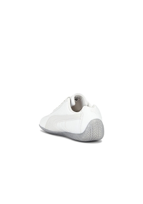 Puma Select Speedcat Anodized Sneaker in White. Size 10. Also in 6, 6.5, 7, 7.5, 8, 8.5, 9, 9.5.