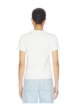 PISTOLA Alba Baby Tee Shirt in White. Size L. Also in XS, S, M.
