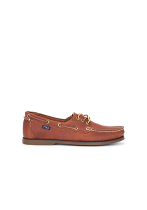 Polo Ralph Lauren Bienne Leather Boat Shoe in Tan. Size 10. Also in 11, 12, 13, 7, 8, 9.