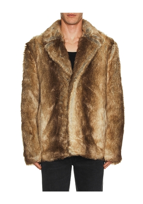 Unreal Fur Lupin Blazer in Brown. Size S. Also in XL/1X.