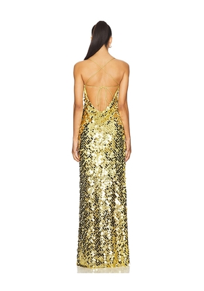 The Sei Paillette Cami Gown in Metallic Gold. Size 4. Also in 2, 8.
