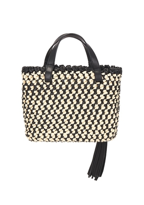 Ulla Johnson Raffia Mini Crossbody Bag in Black.