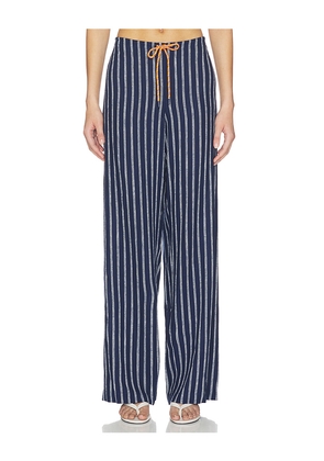 THE UPSIDE Belize Charli Drawstring Pant in Navy. Size L. Also in M, S, XL, XS.
