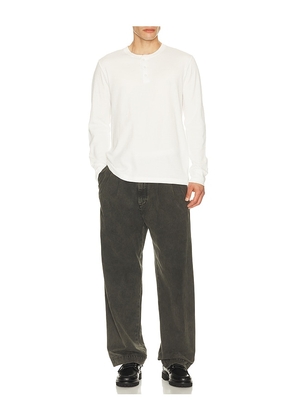 Vince Jacquard Rib Long Sleeve Henley in White. Size L. Also in S, M, XL/1X, XXL/2X.