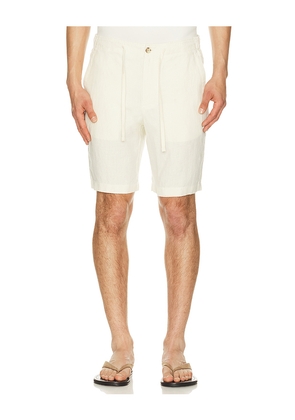 Vince Patch Pocket Drawstring Short in White. Size L. Also in M, S, XL/1X, XXL/2X.