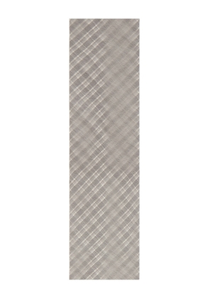 WE11DONE Check 2 Layered Tie in Grey.