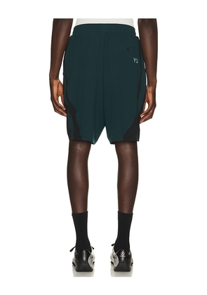 Y-3 Ultralight Woven Shorts in Dark Green. Size L. Also in S, M.
