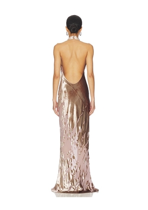 The Sei Halter Bias Gown in Blush. Size 4. Also in 2.