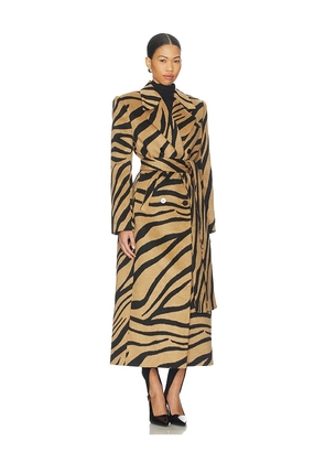 SEROYA Petal Coat in Brown. Size L. Also in M, S.