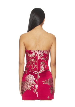 SAU LEE Nico Strapless Top in Red. Size 10. Also in 00, 0, 2, 4, 6, 8.