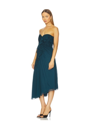 AMUR Caitlyn Midi Dress in Teal. Size 10. Also in 4, 6, 8.