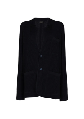 Brioni button ribbed jacket - Blue
