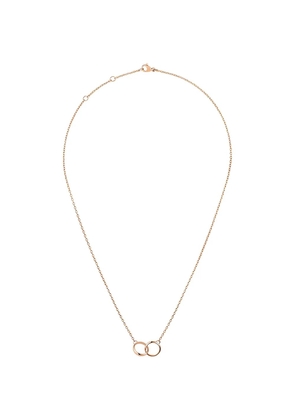 Daniel Wellington interlocking circle pendant necklace - Pink
