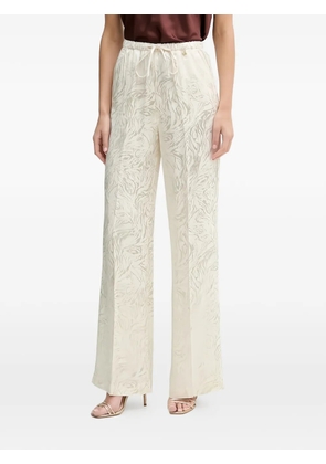 Silvian Heach patterned drawstring-fastening palazzo pants - Neutrals