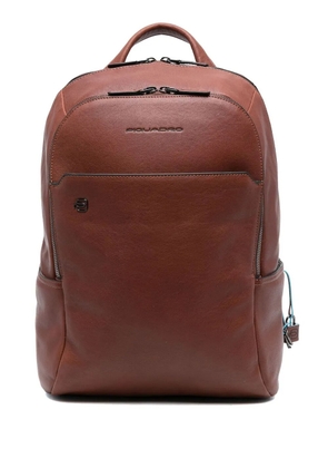 PIQUADRO embossed-logo detail backpack - Brown