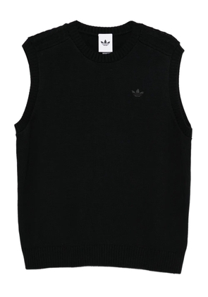 adidas logo knitted gilet - Black