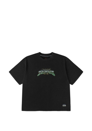 EVISU leopard graphic T-shirt - Black