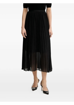 Morgan pleated embellished midi skirt - Black