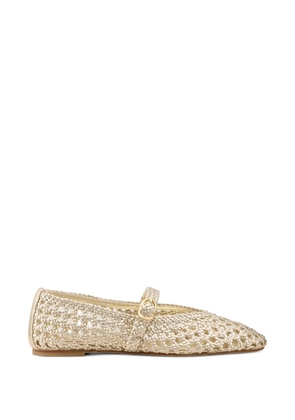 Stuart Weitzman woven buckle ballet flats - Gold