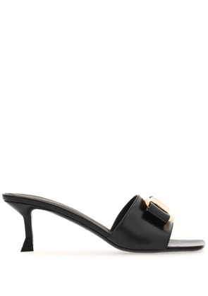 Ferragamo 55mm bow-detailing leather mules - Black