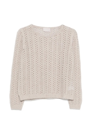 Hemisphere round-neck sweater - Neutrals