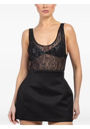 WARDROBE.NYC lace tank bodysuit - Black