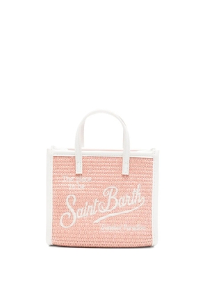MC2 Saint Barth woven embroidered shoulder bag - Pink