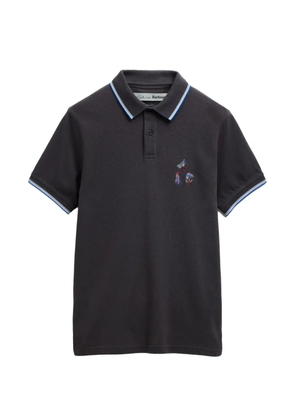 Paul Smith x Barbour embroidered trim polo shirt - Blue