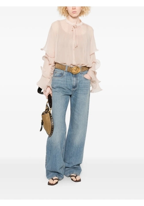 PHILIA LOFT ruffled tie-neck blouse - Pink