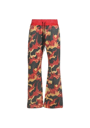 Who Decides War flame camouflage trousers - Red