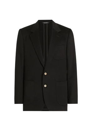 Dolce & Gabbana single-breasted Portofino cashmere jacket - Black