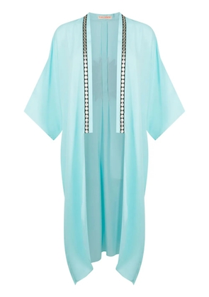 Olympiah contrast-trim midi kimono - Green