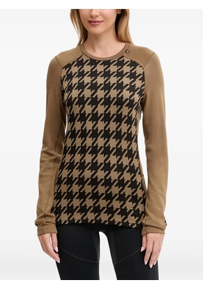 Helly Hansen Lifa houndstooth-pattern base layer - Brown