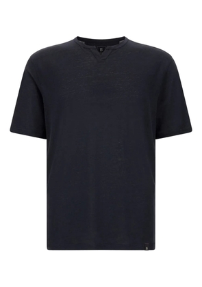 Boggi Milano split-neck T-shirt - Blue