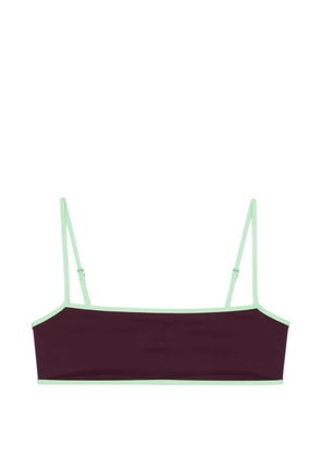 Kiki de Montparnasse contrast straight neck bikini - Purple