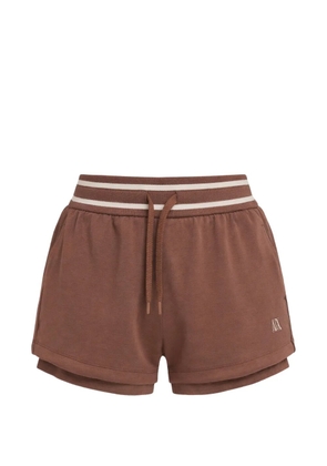 Armani Exchange layered drawstring shorts - Brown