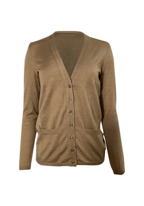 Saint Laurent Pre-Owned V-neck front-pockets cardigan - Brown