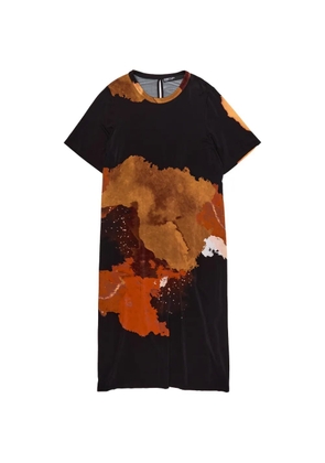 Bimba y Lola blot print slit midi dress - Black