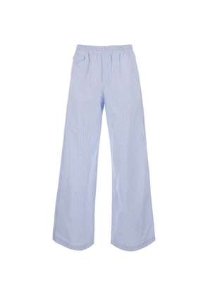 A.P.C. striped wide-leg trousers - Blue