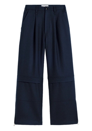 AMI Paris pleat-detailing wool trousers - Blue